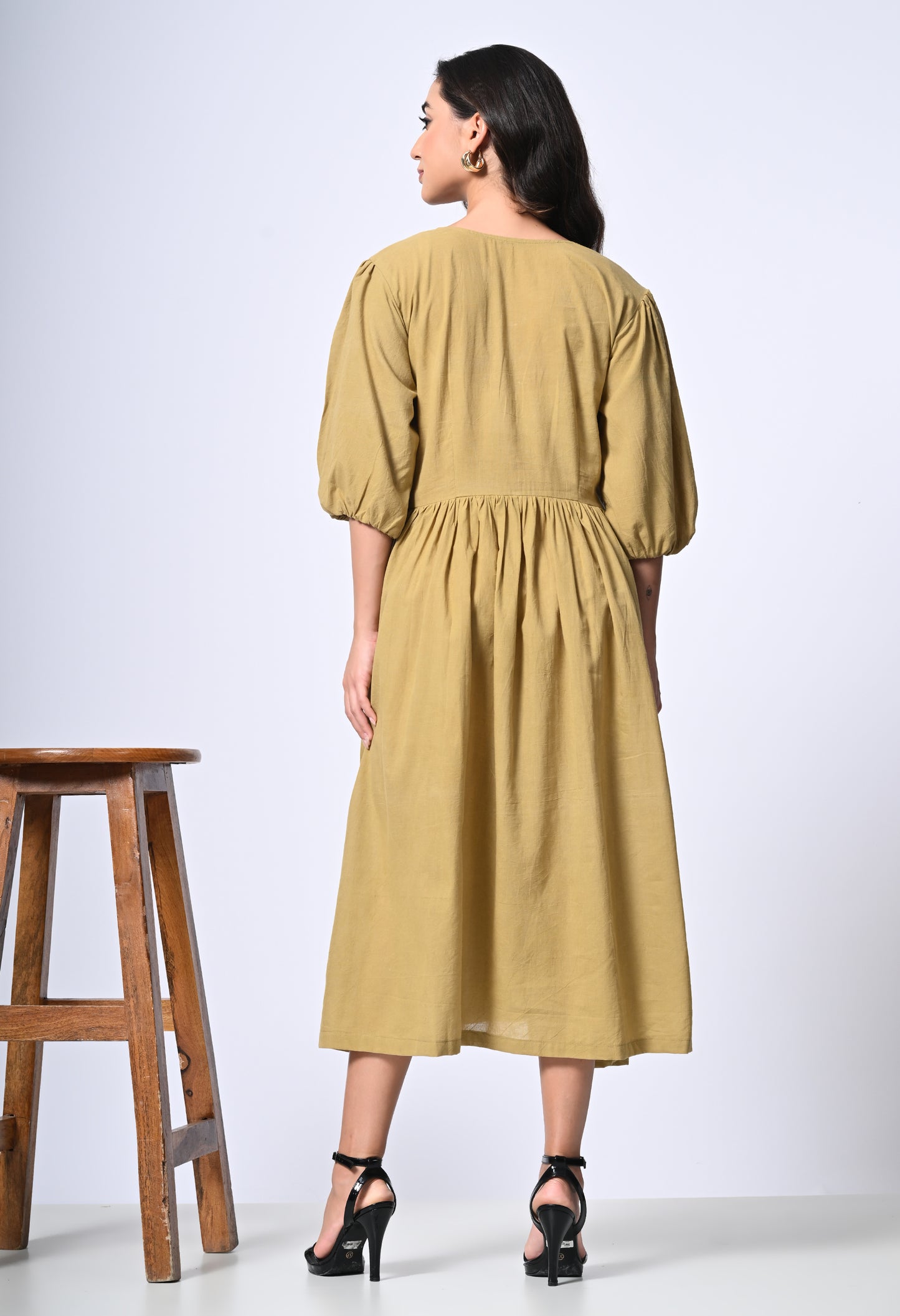 Beige Cotton dress